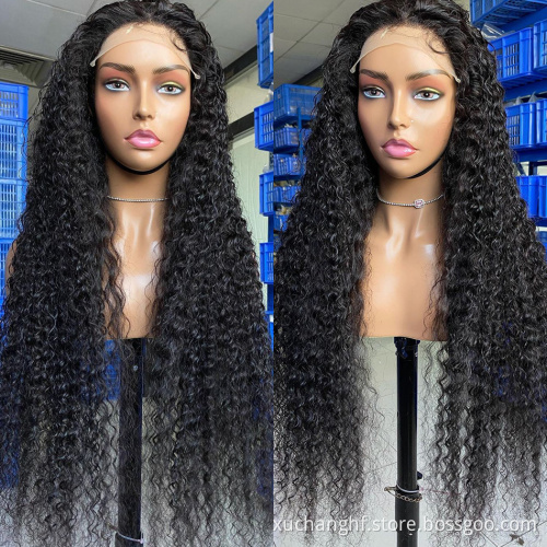 Pre Pluck 360 Lace Frontal Wig Vendor Virgin Brazilian Human Hair Water Wave Transparent Full HD Lace Front Wig For Black Women